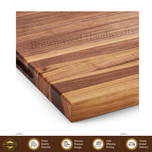 Tabla de Cortar de Madera de Acacia de Primera Calidad, Diseño Artesanal, Rectangular, en Oferta - Product Image 4