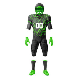 Conjunto de Uniforme de Fútbol Americano Personalizado para Adultos, Transpirable, de Manga Corta, de Poliéster Sublimado, Ropa Deportiva para Equipos, Jersey con Número - Product Image 2