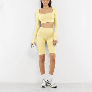 Shorts Deportivos de Cintura Media para Mujer, Personalizables en Color, Tejidos en Poliéster, Elásticos, de Secado Rápido, para Gimnasio y Fitness - Product Image 3