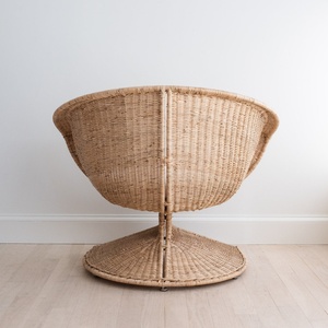 Silla de yoga de ratán estilo bohemio con forma de loto, excelente calidad, hecha a mano, para meditación. - Product Image 6