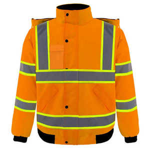Veste de travail imperméable en polyester de classe 2 personnalisable pour l'extérieur, veste de sécurité réfléchissante imperméable pour hommes 2024 - Product Image 4