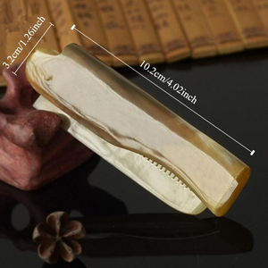 Peigne de poche en corne de buffle de qualité supérieure, fait main, pour le lissage des cheveux, la barbe et la moustache, accessoire de coiffure et de toilettage - Product Image 4