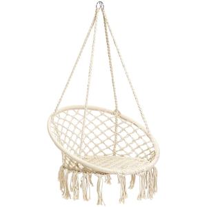 Chaise suspendue en macramé artisanale du Vietnam, chaise suspendue en coton pour l'extérieur, mobilier d'extérieur, balançoires de patio, conception OEM, logo personnalisé - Product Image 1