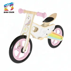 बच्चों के लिए खिलौना लकड़ी के यूनिकॉर्न बैलेंस बाइक पर नई डिजाइन शैक्षिक सवारी