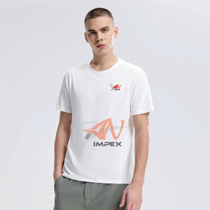 <b>Men</b> Plain Polyester Quick-drying T <b>Shirt</b> Outdoor Sports Crew Neck <b>Stretch</b> Short Sleeve T-<b>shirt</b> Custom logo Running Tshirt - Product Image 2