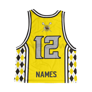 Tenues de football américain réversibles, ensembles d'uniformes de lacrosse, vêtements de sport de haute qualité, vente en gros, maillots de lacrosse imprimés par sublimation - Product Image 2