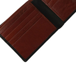 Portefeuille en cuir véritable de luxe avec logo personnalisé pour homme, portefeuille fin à double pli, couleur et taille personnalisées, cuir de vachette de haute qualité, en gros - Product Image 6