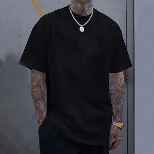 Fournisseur de t-shirts pour hommes, commandes en gros, logo personnalisé, coton, polyester, imprimé, uni, marque privée, OEM - Product Image 4