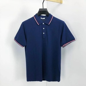 Camiseta de Golf de Manga Corta para Hombre, de Alta Calidad, Antiarrugas, Tejido Sólido, 100% Algodón, con Logotipo Personalizado - Product Image 1