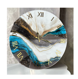 Modern Resin Round <b>Digital</b> Wall <b>Clock</b> with Roman Numerals Mirror Effect Antique Style Battery Powered for Office - Product Image 2