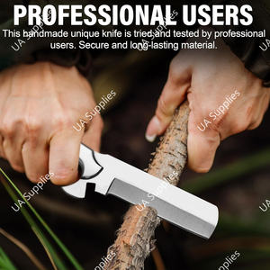 มีดคาวบอยพรีเมียม สแตนเลสสตีล ฟูลแทง - มีดล่าสัตว์สไตล์ตะวันตก พร้อมปลอกหนังแกะสลัก ขายส่ง - Product Image 4