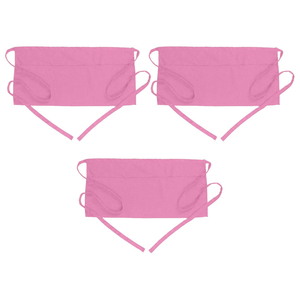 Tablier unisexe rose le plus vendu 2026 avec plusieurs poches pour personnel de restaurant, barman, serveur, en tissu de coton tissé - Product Image 3