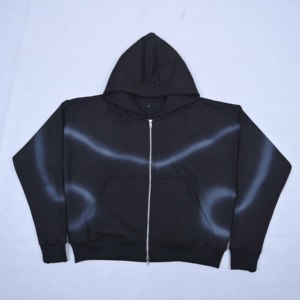 Veste à capuche légère pour homme, qualité supérieure, effet délavé, plusieurs poches, logo personnalisé, grandes tailles, séchage rapide, survêtement OEM - Product Image 3