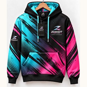 Wholesale ZIAKOT INDUSTRY Custom Stitched Black Black-Old Gold 3D Pattern Design Snakeskin Sports Pullover Sweatshirt Hoodie - Product Image 2