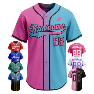 Camiseta de Béisbol Rosa Teal para Hombre y Mujer, Transpirable, de Secado Rápido, con Logotipo Personalizado, Número y Nombre, Todas las Tallas, Fabricante OEM de Pakistán - Product Image 1