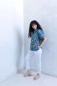 Top multicolor de mujer estampado manga corta informal para mujer - Product Image 4