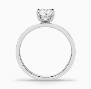 Cushion Cut Moissanite <b>Ring</b> 925 Sterling <b>Silver</b> White Gold Plated Classic <b>Solitaire</b> Engagement Wedding <b>Ring</b> - Product Image 3