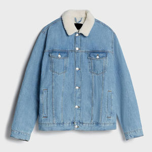 Men's Denim <b>Trucker</b> <b>Jacket</b> Custom Logo Wholesale Clothing Manufacturer - Product Image 2