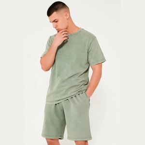 Conjunto Deportivo de Verano para Hombre de Alta Calidad, Camiseta y Pantalones Cortos de Algodón con Estampado, Transpirable - Product Image 1