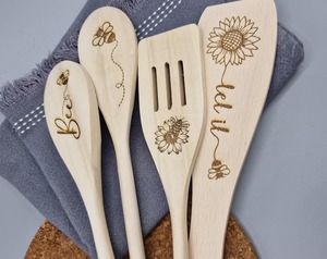 Best Selling Traditional Decorative Wooden Spoon Cooking <b>Tool</b> Smooth Polished Finish Dishwasher <b>Safe</b> Custom Quantity Available - Product Image 3