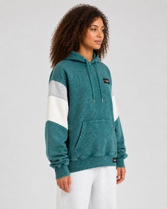 Sweat à capuche pour femme de qualité supérieure, effet délavé, fabriqué en tissu premium, coupe confortable, capuche avec cordon de serrage et poche avant, style décontracté. - Product Image 4