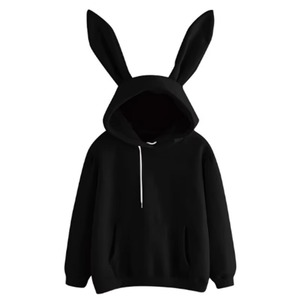 Autumn Winter Women Rabbit Ears Fashion Hoodie Casual Colors Solid <b>Warm</b> Sweatshirt Hoodies Women Long Sleeve Hoodies for Winter - Product Image 6