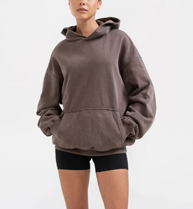 Sweat-shirt à capuche surdimensionné pour femme, en coton premium, tissu de haute qualité, fabrication OEM, étiquette privée, fabricant en gros - Product Image 2
