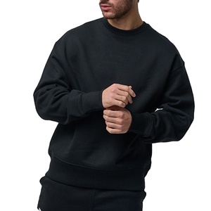 เสื้อสเวตเชิ้ตคอกลมทรงโอเวอร์ไซส์สำหรับผู้ชาย ผ้าฝ้าย 100% หนานุ่ม สำหรับฤดูใบไม้ร่วง ดีไซน์เรียบง่าย ปักลายเทคนิคพิเศษ ขายส่ง - Product Image 6