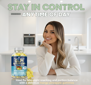 Complément alimentaire GLP en gommes à marque privée pour la gestion du poids chez l'adulte, soutien du métabolisme, coupe-faim, probiotique, berbérine, sans sucre, 60 unités - Product Image 2