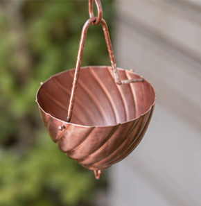 Chaîne de pluie spirale en cuivre décorative pour gouttière, évacuation des eaux de pluie extérieure, décoration suspendue pour jardin - Product Image 5