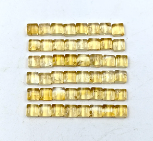 Citrines de qualité AAA, cabochons jaunes carrés, pierres précieuses naturelles 3x3 mm, fabrication de bijoux, cristal de guérison, prix de gros - Product Image 2