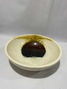 Handmade Kitchen <b>Tabletop</b> Resin Salad Fruit Mixing Bowls Home Decor Round Flower Design Resin Bowl BY handforge global impex HGI - Product Image 3