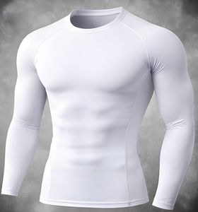 Camiseta Deportiva de Compresión de Manga Larga para Hombre, Marca Privada, Tejido Elástico, para Gimnasio, Entrenamiento, Running, Ropa Deportiva Activa de Fábrica - Product Image 3