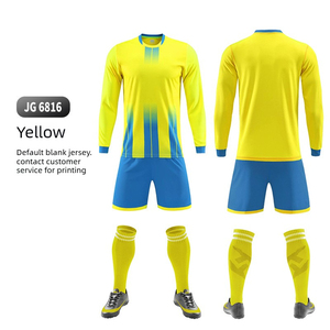 Maillot de football blanc à manches longues JG 6816, kit dégradé de couleur, sublimation, évacuation de l'humidité, respirant, séchage rapide, uniforme pour homme adulte - Product Image 2