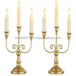 <b>Tall</b> arm aluminum candelabra for luxurious home entryway <b>table</b> centerpiece wedding banquet and festive decor - Product Image 4