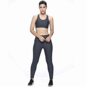 ชุดโยคะสีดำล้วนสำหรับผู้หญิง ผ้าสแปนเด็กซ์/ไนลอน สำหรับออกกำลังกาย ระบายอากาศได้ดี ชุด 2 ชิ้น เอวยางยืด รุ่น 2026 - Product Image 6