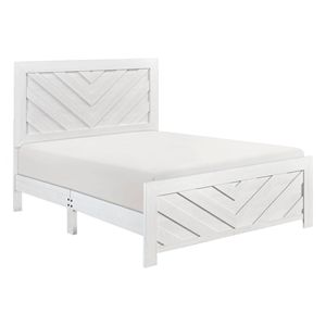 Letto a pannelli moderno bianco queen size, 1 pz, in legno, facile da montare, spedibile in scatola - Product Image 3
