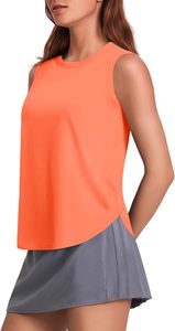 Elegante Camiseta sin Mangas para Mujer, Cuello Redondo, Color Sólido, Tejido Transpirable, Estilo Minimalista, Largo Regular, Beige Claro - Product Image 5