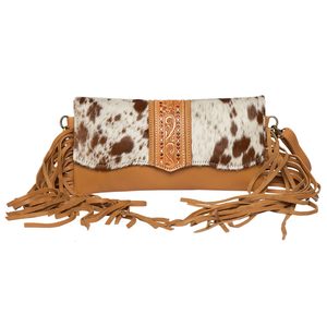 Bonito aspecto Vintage StylishTooled cuero genuino bolso cruzado de pequeña capacidad nuevo diseño de lujo tallado en relieve Sling Bags Set - Product Image 3