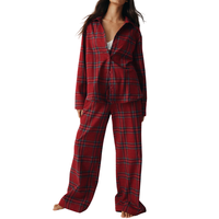 Pyjama décontracté en modal côtelé pour femmes, ODM, doux, deux pièces, respirant, séchage rapide, toutes saisons