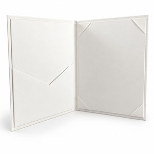 Boîte d'invitation de mariage estampillée à chaud en feuille d'argent, album personnalisé avec monogramme, livre souvenir en papier artisanal pour cartes de cérémonie - Product Image 3