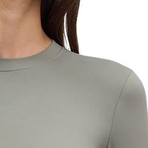 Camiseta de Manga Larga para Mujer, Cuello Redondo, Informal, Suave y Cómoda, para Uso Diario, Ligera, Básica, Ropa al por Mayor - Product Image 5