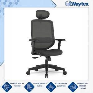 Chaise de bureau ergonomique en maille ZAMBAR avec appui-tête, en tissu élastique haute résilience, pour bureau et salle de conférence - Product Image 2