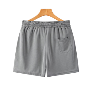 Shorts de sport gris pour hommes, séchage rapide, respirant, en maille, pour la gym, la course, la course à pied, taille élastique avec cordon de serrage, décontracté, fitness, entraînement - Product Image 3