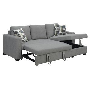 Wallace & Bay suole grigio reversibile Pop-Up sezionali eleganti divani da soggiorno - Product Image 5