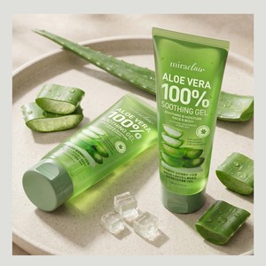 korean skin care Miraclair <b>Aloe</b> <b>Vera</b> Soothing <b>Gel</b> 260 ml Made in Korea White Herbal All Types Adults - Product Image 6
