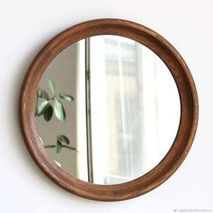 Espejo de Pared Decorativo Hecho a Mano con Marco de Madera Natural de Diseño Moderno y Lujoso, Grabado Personalizado, Ecológico, para Bodas y Sala de Estar - Product Image 2