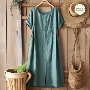 ชุดเดรสผ้าวิสโคสธรรมชาติทรงเข้ารูป ดีไซน์ล่าสุดปี 2025 สำหรับผู้หญิงไซส์ใหญ่ ใส่สบาย ระบายอากาศได้ดี เหมาะสำหรับฤดูร้อน แบบไม่มีแขน สไตล์หรูหรา ขายส่ง - Product Image 6