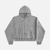 Sweat-shirt à capuche orné de strass, tendance hiver, 100% coton molletonné, unisexe, fabricant OEM ODM, exportateur, marques de vêtements