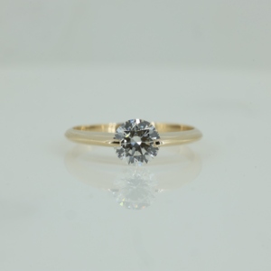 S925 Round Cut Moissanite <b>Sterling</b> <b>Silver</b> Vintage Wedding Bridal 3.00 Ct Band <b>Set</b> <b>Ring</b> Gold Plated - Product Image 6